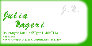 julia mageri business card